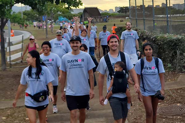 image of Raynor crewmembers at cancer walk